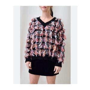 Boutique Brand The Ol Razzle Dazzle Tassel Sweater XL